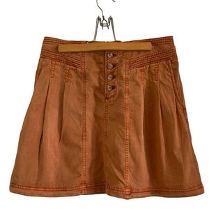 Anthropologie Briony Mini Skirt Dark Orange Size 8